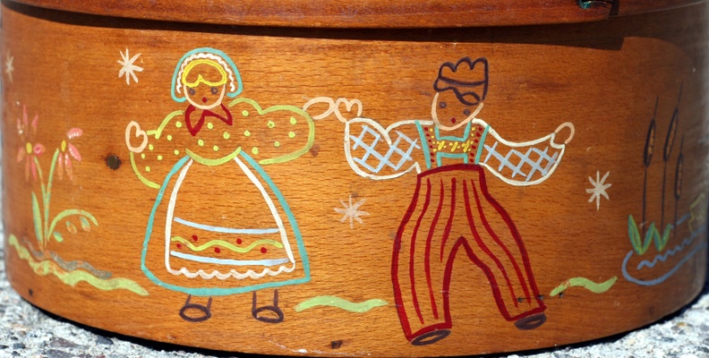 Decorated Sewing Box • Side