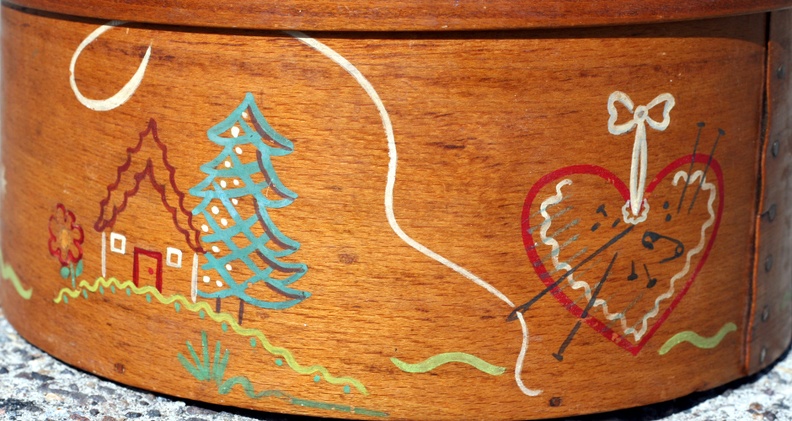 Decorated Sewing Box • Side